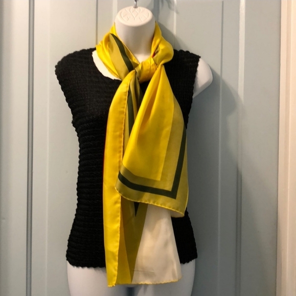 Vintage Schiaparelli silk scarf hand-rolled